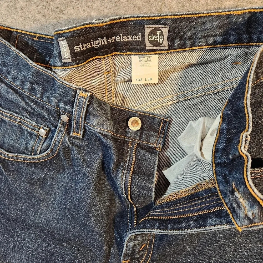 Vintage‎ 1998 Levis Silver Tab Straight Relaxed Jeans Made in USA Streetwear Y2K